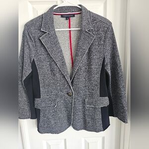Tommy Hilfiger Navy and White Blazer